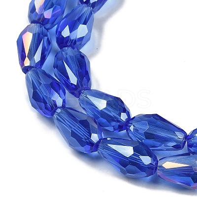 Transparent Electroplate Glass Beads Strands EGLA-T6mm-B11-1