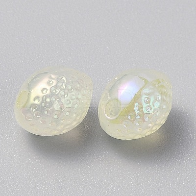 Plated Acrylic Lemon Bead OACR-CJC0009-04E-1