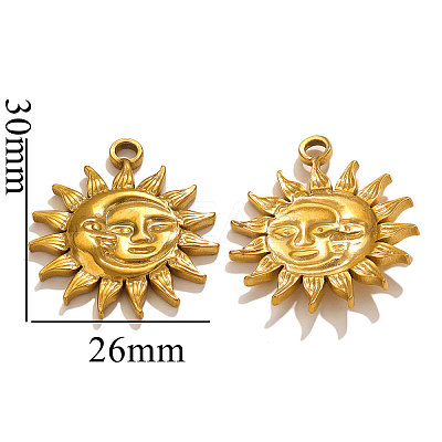 304 Stainless Steel Pendants STAS-WH0027-91C-G-1