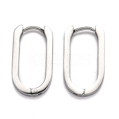 Tarnish Resistant 304 Stainless Steel Huggie Hoop Earrings STAS-J033-11C-P-1