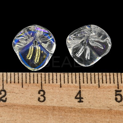 Electroplated Glass Beads GLAA-G119-01J-1
