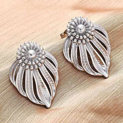 304 Stainless Steel Stud Earrings EJEW-Z098-08P-1