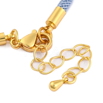 Nylon Cords Bracelet Makings Fit for Connector Charms AJEW-P116-02G-28-1