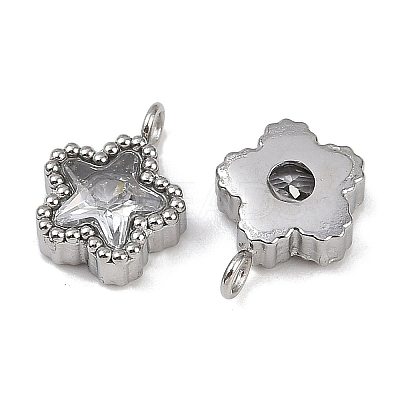 304 Stainless Steel Micro Pave Cubic Zirconia Charms LS-STAS-K302-01A-P-1