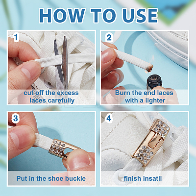 4 Styles Brass & Zinc Alloy Rhinestone Shoe Buckle Clips FIND-HY0003-92-1