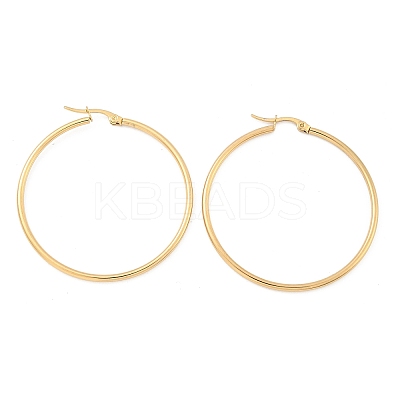 Ion Plating(IP) 304 Stainless Steel Hoop Earrings LS-EJEW-N0016-11G-H-1