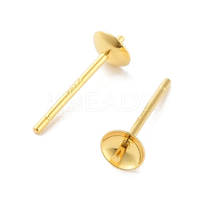 925 Sterling Silver Stud Earring Findings LS-STER-K167-027B-G-1
