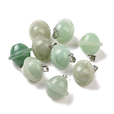 Natural Green Aventurine Pendants G-B041-01P-14-1