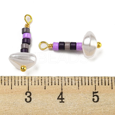ABS Plastic Imitation Pearl Pendants KK-C046-01B-1