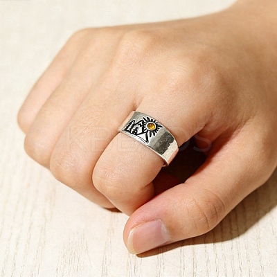 Alloy Rhinestone Cuff Open Rings WG42ED1-01-1