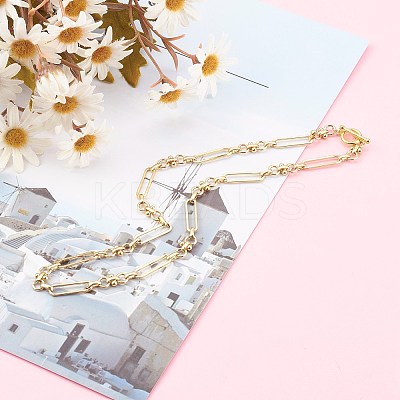 Brass Link Chain Necklaces NJEW-JN03365-1