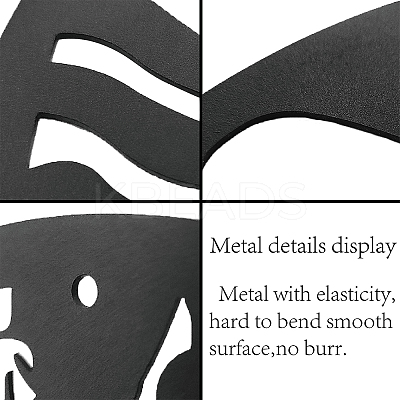 Iron Wall Hanging Decorative HJEW-WH0013-065-1