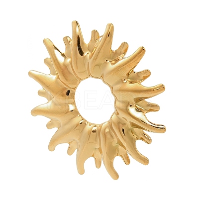 304 Stainless Steel Sun Stud Earrings EJEW-A141-01G-1