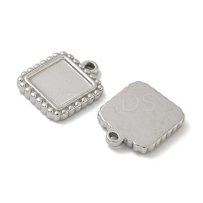 304 Stainless Steel Pendant Cabochon Settings STAS-D127-01P-1