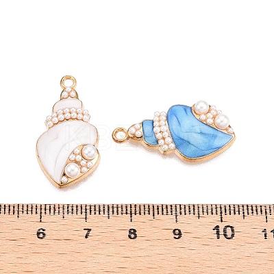 Rack Plating Alloy Enamel Pendants X-ENAM-N056-368KCG-1