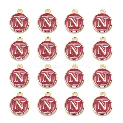 Golden Plated Alloy Enamel Charms X-ENAM-S118-08N-1