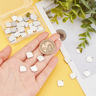 40Pcs 304 Stainless Steel Charms STAS-DC0006-78-1