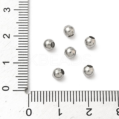 Tarnish Resistant Round 316 Surgical Stainless Steel Spacer Beads X-STAS-N032-02-4mm-1