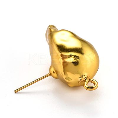Natural Baroque Pearl Stud Earring Findings KK-G398-10G-1
