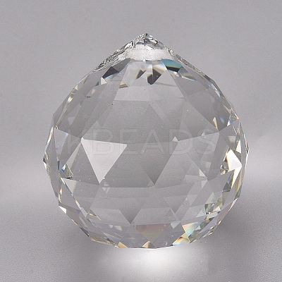 Transparent K9 Glass Pendants LS-GLAA-WH0015-35C-1