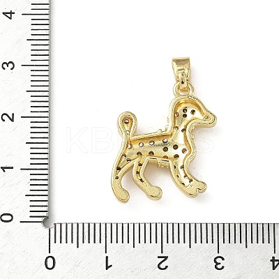Brass Micro Pave Cubic Zirconia Pendants ZIRC-I356-01G-01-1