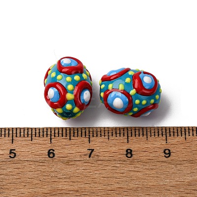 Glass Enamel Beads GLAA-C038-01B-1