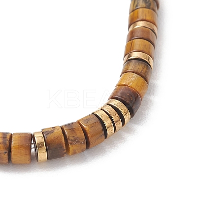 Natural Tiger Eye Beads Stretch Bracelet for Women BJEW-JB13215-03-1