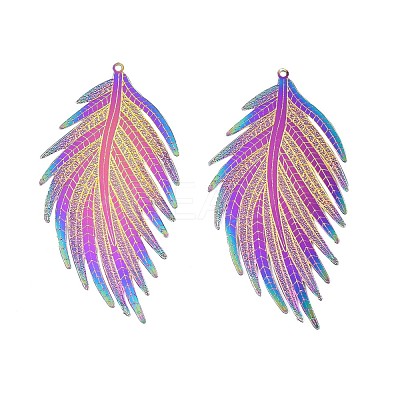 Ion Plating(IP) 304 Stainless Steel Filigree Big Pendants STAS-S118-087-1