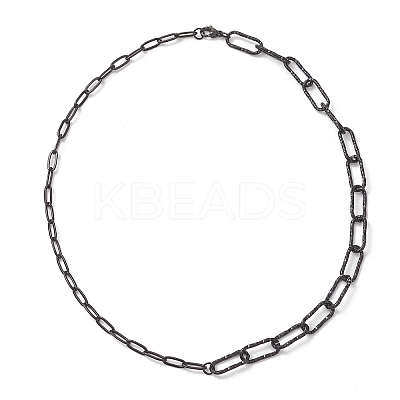 304 Stainless Steel Paperclip Chain Necklaces for Women Men NJEW-JN05820-1