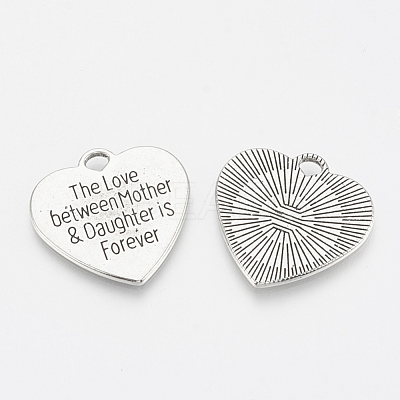 Tibetan Style Alloy Quote Pendants X-TIBE-Q085-04AS-LF-1