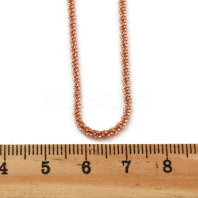 Brass Sterling Silver Chains Necklaces for Women NJEW-D302-25RG-1