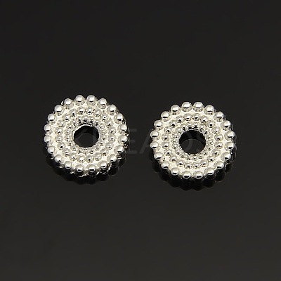 Disc Plating Zinc Alloy Spacer Beads PALLOY-N0101-08S-1