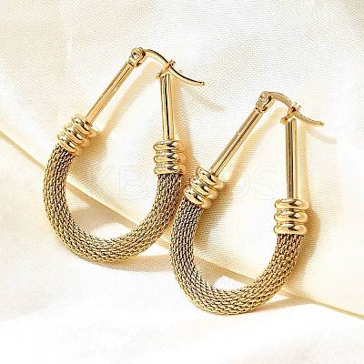 201 Stainless Steel Hoop Earrings LS-EJEW-Q026-15G-A-1