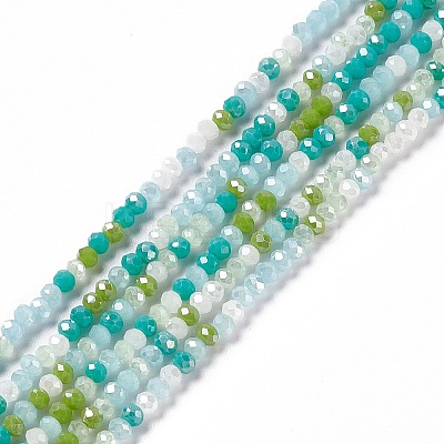 Electroplate Glass Beads Strands EGLA-S192-001A-B10-1