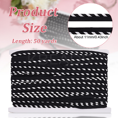 50 Yards Polyester Chenille Furry Braided Lip Cord Trim OCOR-WH0070-154A-1