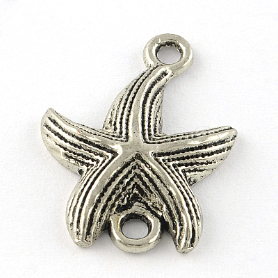 Tibetan Style Alloy Starfish Links connectors TIBEP-R345-02AS-NR-1