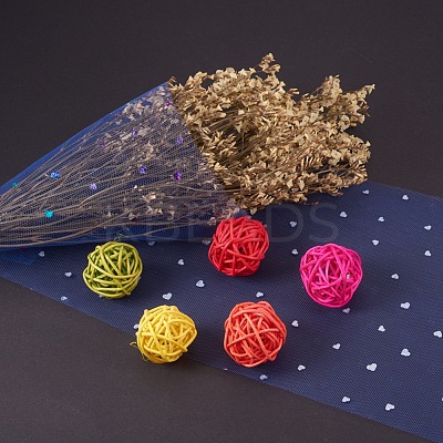 Heart Glitter Sequin Deco Mesh Ribbons OCOR-BC0007-21-1