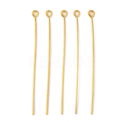Golden Plated Brass Eye Pin for Jewelry Making X-EPC5.0cm-G-1