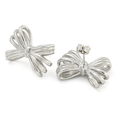 Non-Tarnish 304 Stainless Steel Stud Earrings for Women EJEW-S227-33P-1