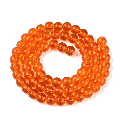 Transparent Glass Beads Strands GLAA-T032-T6mm-25-1