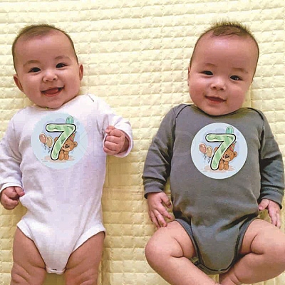 1~12 Months Number Themes Baby Milestone Stickers DIY-H127-B12-1
