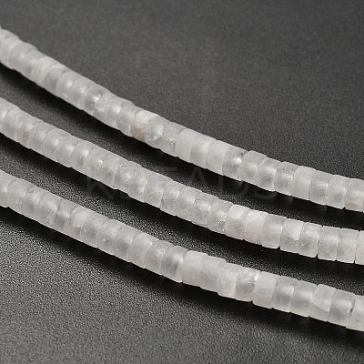 Natural Frosted Angolan Clear Quartz Beads Strands G-P575-B46-4x2mm-1