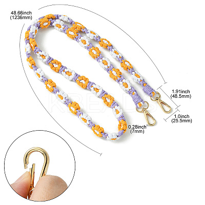 Alloy with Weave Cotton for DIY Keychains AJEW-CJ0001-32B-1