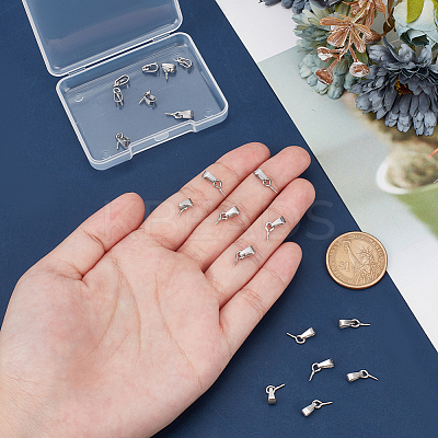 20Pcs 201 Stainless Steel Screw Eye Pin Peg Bails STAS-LP0001-21-1