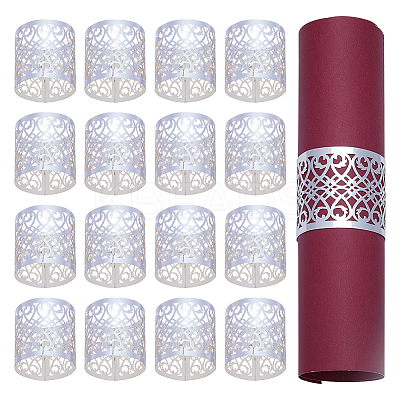 50Pcs Metallic Paper Napkin Rings AJEW-GF0007-54A-1