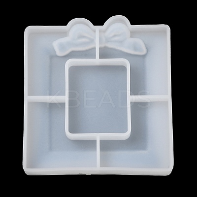 Bowknot Shape Jewelry Plate DIY Silicone Mold DIY-K071-02D-1