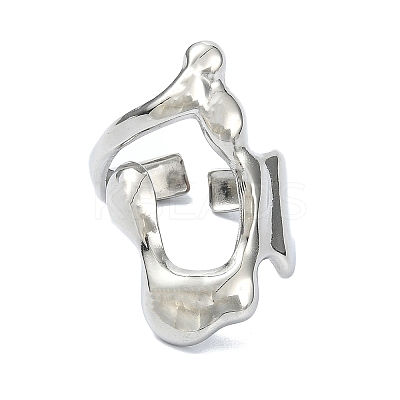 304 Stainless Steel Cuff Rings for Women RJEW-M019-05P-1