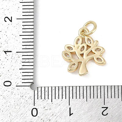 Rack Plating Brass Micro Pave Cubic Zirconia Pendants KK-H509-19G-01-1
