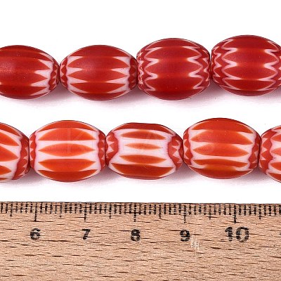Handmade Millefiori Glass Barrel Beads LA-N002-06B-1