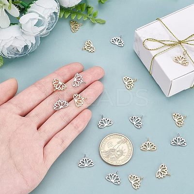20Pcs 2 Colors Brass Charms KK-FH0002-18-1
